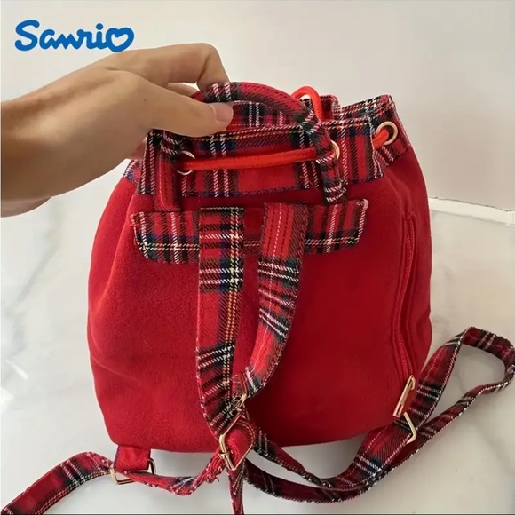 🆕 Hello Kitty Vintage Red Backpack, Lightweight Casual Drawstring Design Bag - Picture 7 of 10